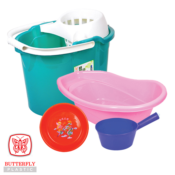 Mop bucket, basin, and scoop plastic pail accessories