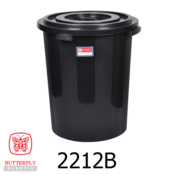 12 Gallons Plastic Pail with Cover / Waste Bin